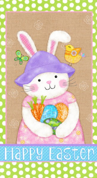 Osterhase Stoff Panel Carrot Patch Happy Easter