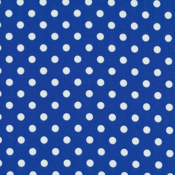 Rest 49cm Punkte Dots Stoff Blau Weiß Quilters Basic Memories 613