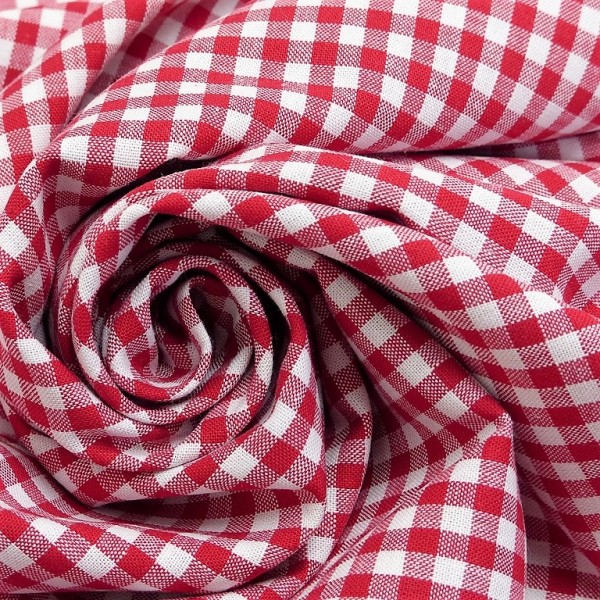 Vichy Karo Stoff Rot 10mm %
