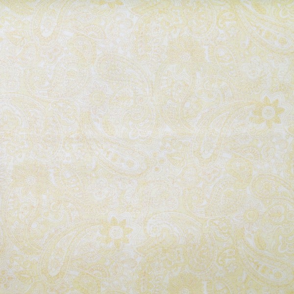 Überbreiter Stoff Bella Suede Creme Paisley