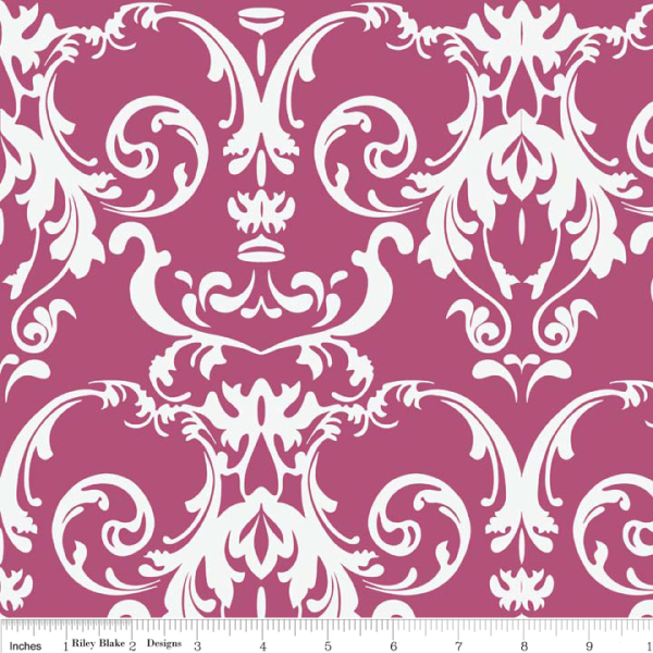 Halle Rose Stoff Damask Orchidee
