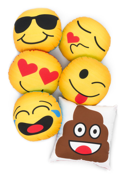 Große Emoji Emoticon Gesichter Schälen und Kleben Stoff Wandtattoo  Jahreszeitlich abnehmbar und wiederverwendbar 9er Set - .de