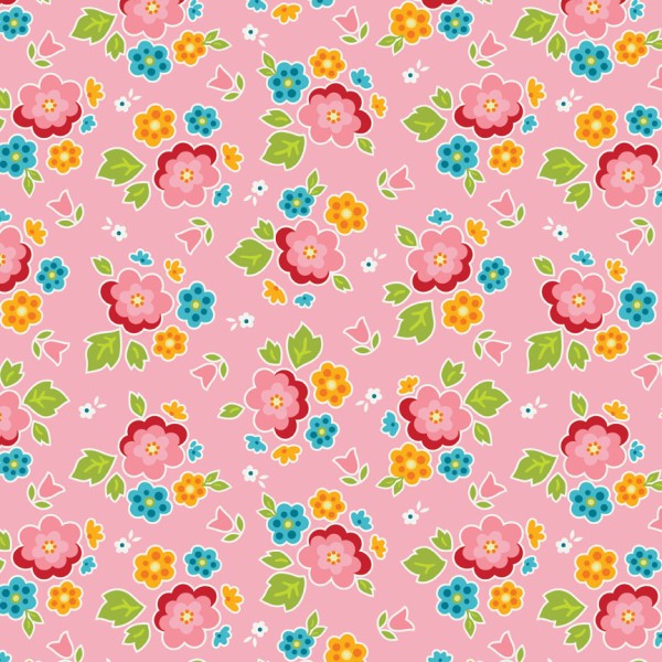 Blumen Stoff Bloom and Bliss Main Pink