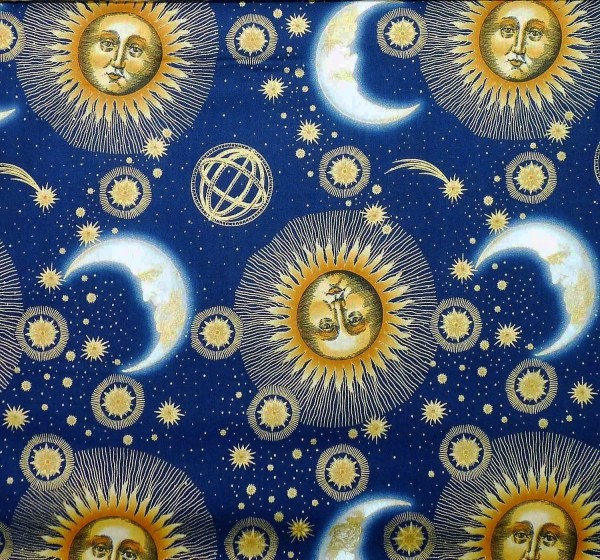 Patchworkstoffe Celestial Collection Blau