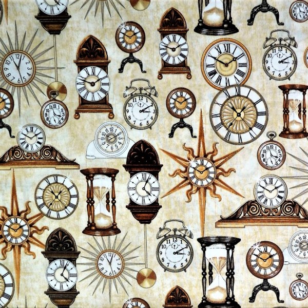 Uhren Stoff Beige Timeless Clocks