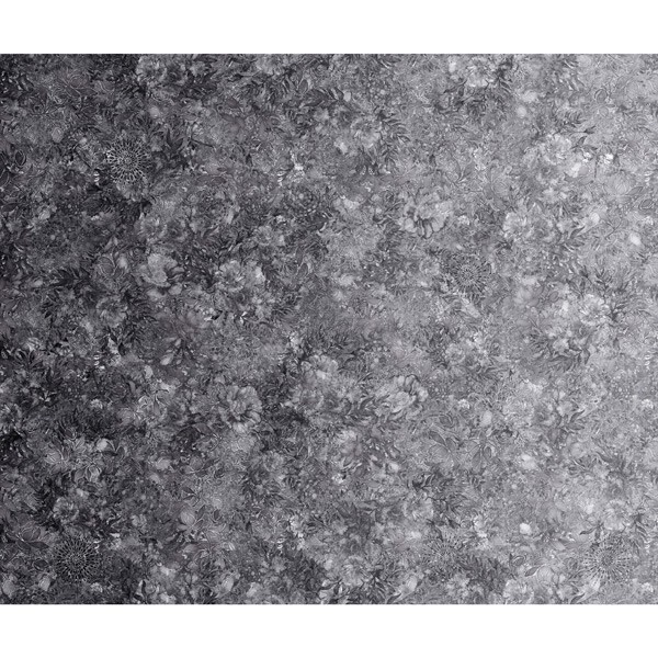 Rest 80cm Batik Stoff Grau Floralessence