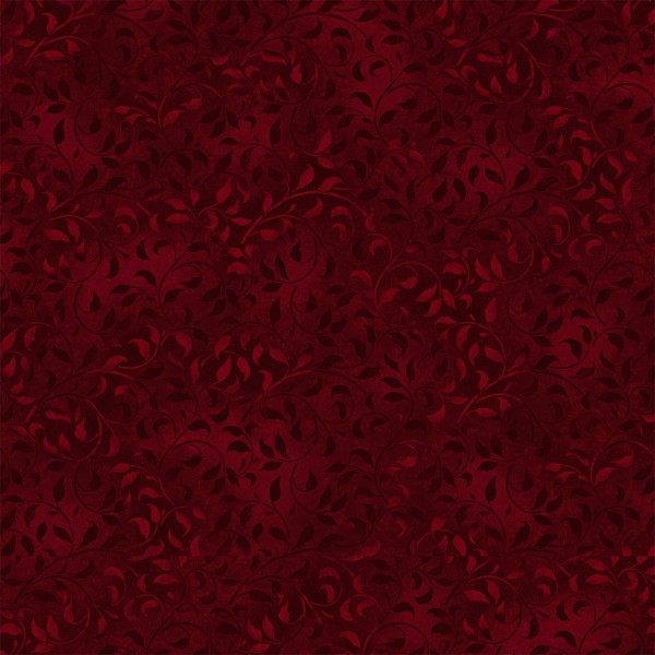 Blätter Ranken Stoff Dunkel Rot Essentials Basics Dark Red Climbing Vine