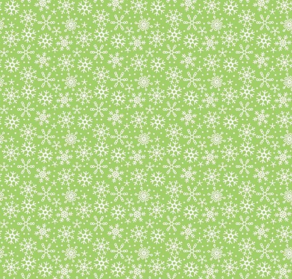 Schneeflocken Stoff Grün Santa Express
