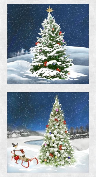 Tannenbaum Weihnachtsstoff Panel Christmas Tree