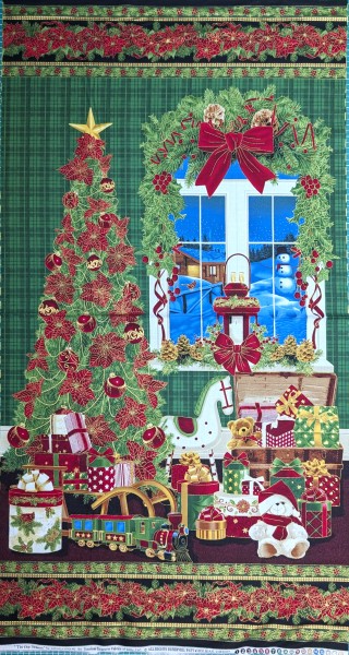 Weihnachtsstoff Panel Holiday Tis the Season