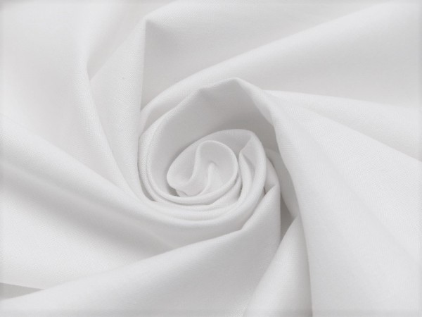 Baumwollstoff Uni Weiss 011