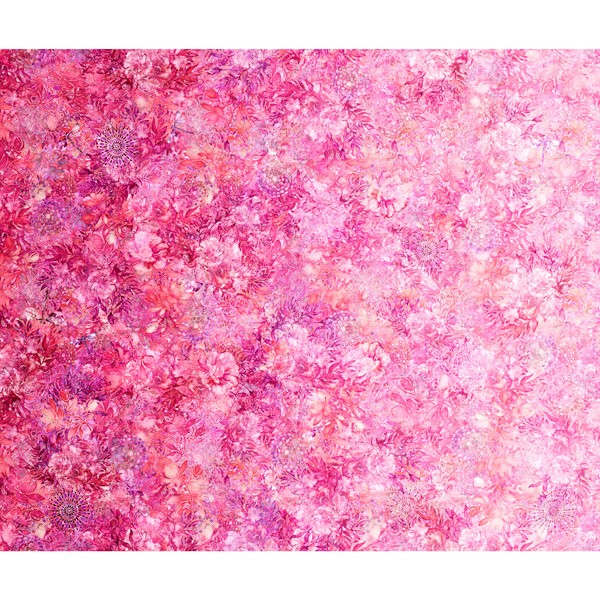 Batik Stoff Rosa Floralessence