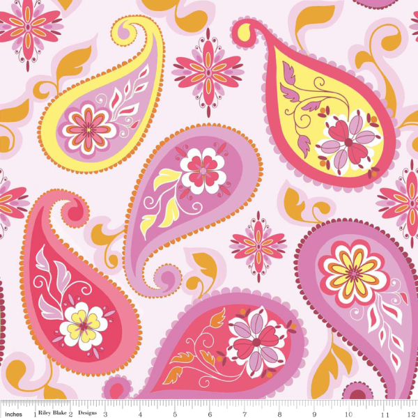 Paisley Stoff Pink Splendor