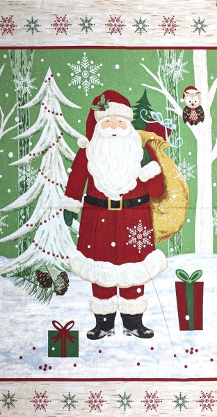 Weihnachtsstoff Panel Woodland Christmas
