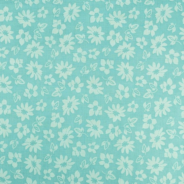 Blumen Stoff Teal Extravaganza Petals