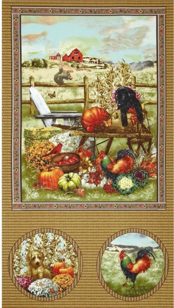 Autumn Bounty Panel Hunde Herbst