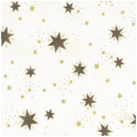 Weihnachtsstoff Weiß Raphael Sterne 107