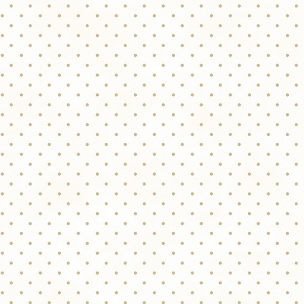 Punkte Stoff Classic Dot Weiß Beige