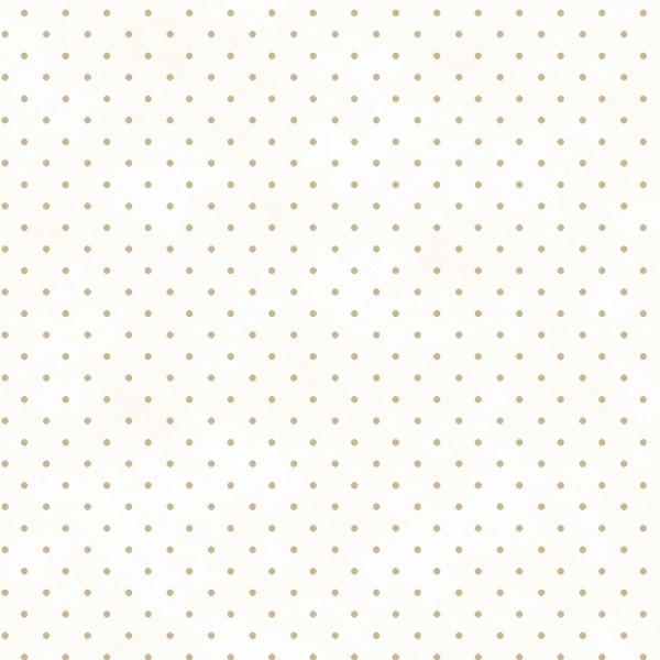 Rest 82cm Punkte Stoff Classic Dot Weiß Beige