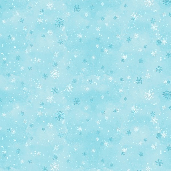 Schneeflocken Stoff Blau Nose to Nose Blue Snowflakes