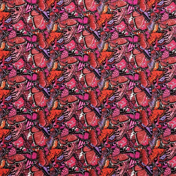 Schmetterlinge Stoff Butterfly Garden Rot