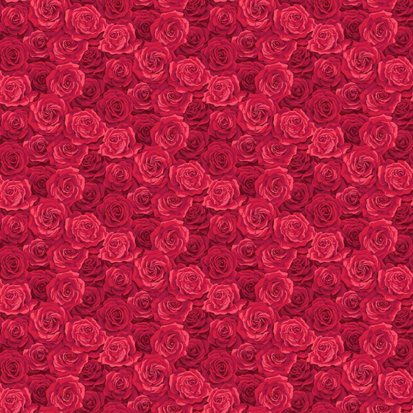Rosen Stoff Summer Garden Packed Rose Red