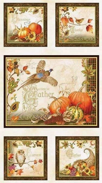 Herbst Stoff Panel Autumn Song