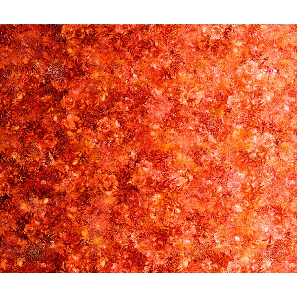Rest 47cm Batik Stoff Orangerot Floralessence