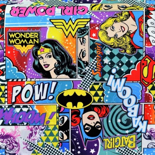 Rest 93cm Girl Power Stoff Wonder Woman