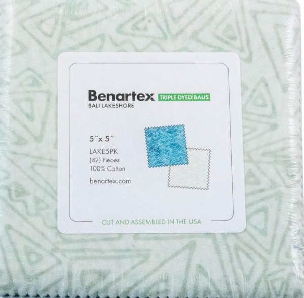 Bali Lakeshore 5 Inch Charm Pack Batik Stoffpaket