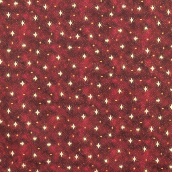 Weihnachtsstoff Sterne Rot