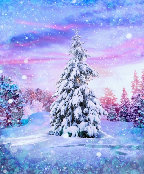 Weihnachtsbaum Stoff Panel Sugarplum Winter Bliss Digitaldruck