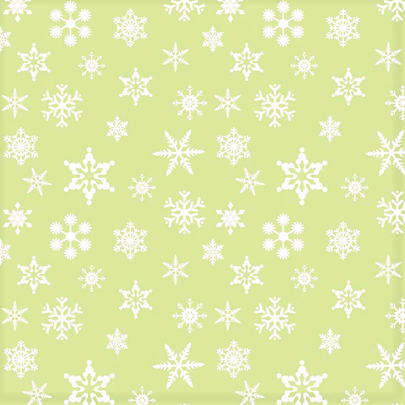 Schneeflocken Stoff Hellgrün Snowflakes Green