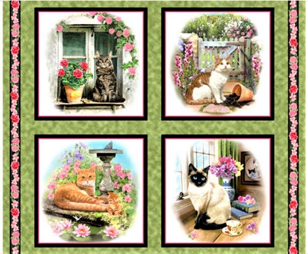 Fancy Felines Cats Katzen Panel