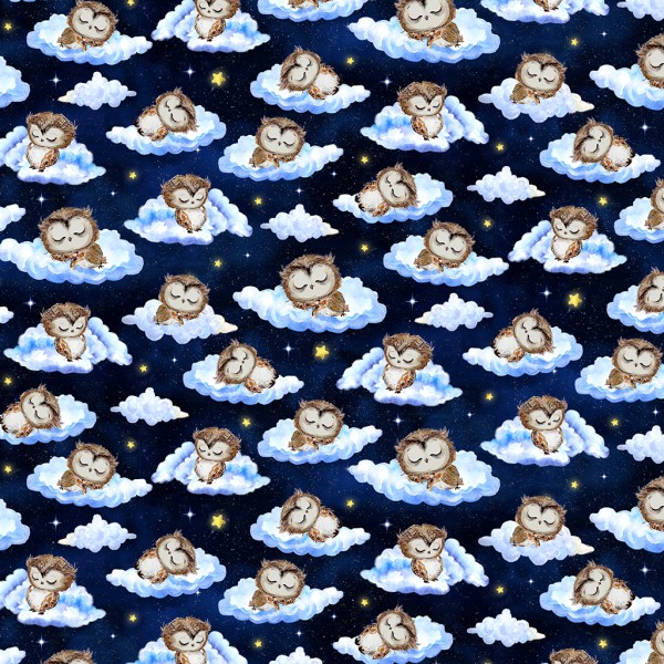 Eulen Kinder Stoff Owl always Love you Owls on Clouds