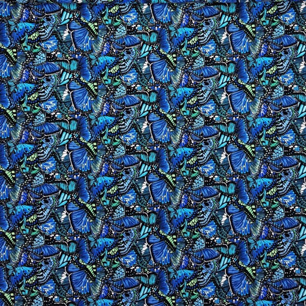 Schmetterlinge Stoff Butterfly Garden Blau