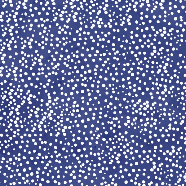 Punkte Schnee Stoff Snow Dots Light Navy Snowville