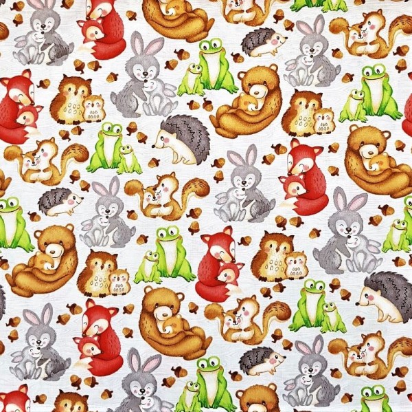 Kinderstoff Tiere Hugs and Love