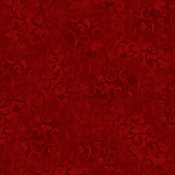 Ranken Stoff Dunkel Rot Dark Red Scroll Essentials