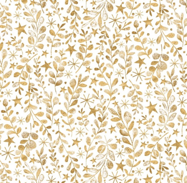 Golden Stars Weihnachtsstoff beige Baumwolle Weihnachten Deko nähen 50 cm 