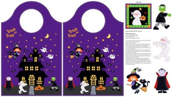 Halloween Taschen Panel Happy Haunting