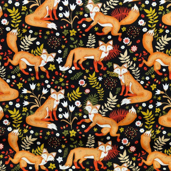 Kinderstoff Füchse Sly as a Fox