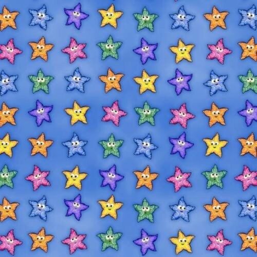 Seesterne Stoff Under the Sea Starfish Blue
