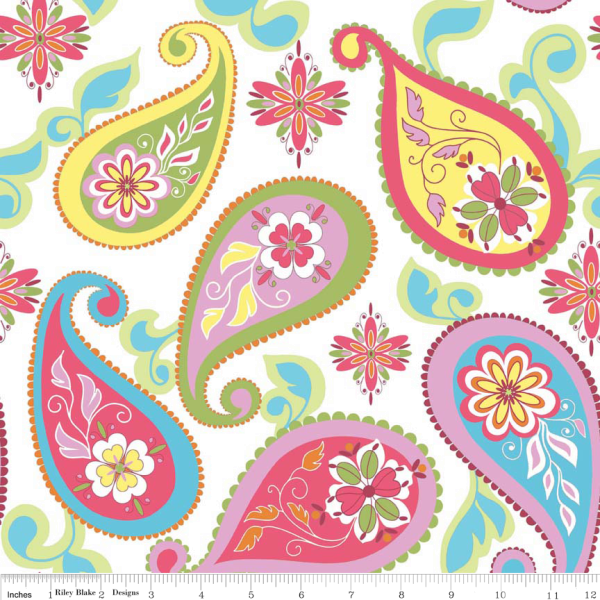 Paisley Stoff Bunt Splendor