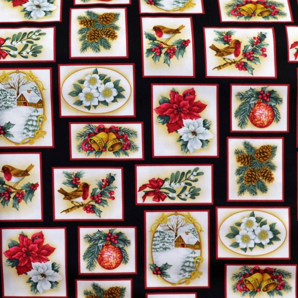 Patchwork Weihnachtsstoff Holiday Trimmings