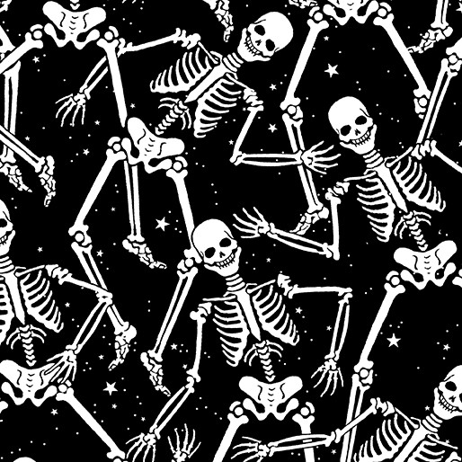 Totenköpfe Stoff Skeleton Crew Halloween Spirit Black