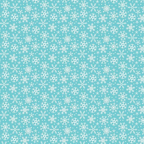 Schneeflocken Stoff Blau Santa Express