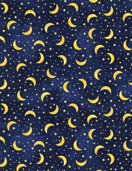 Sternenhimmel Stoff Stars & Moons Navy