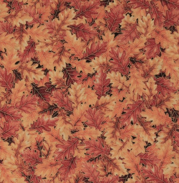 Herbst Blätter Stoff Sweet Pumpkin Spice Autumn Metallic