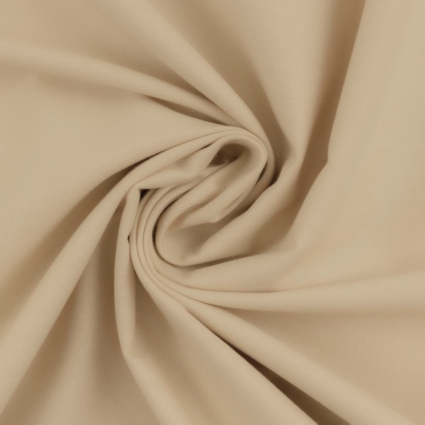 Baumwollstoff Uni Beige 170